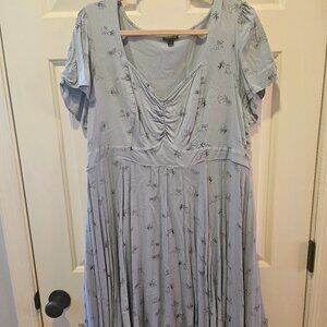 Torrid Cat Print Blue Dress